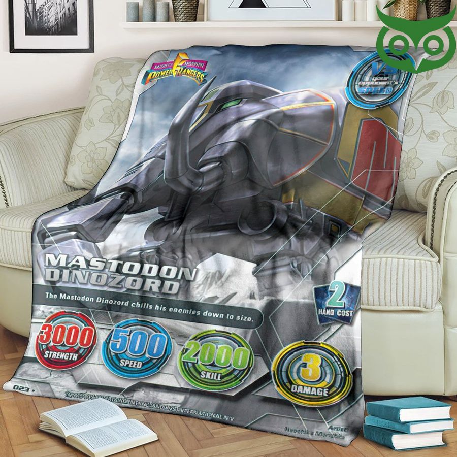 Mighty Morphin Power Rangers Mastodon Dinozord Limited Fleece Blanket