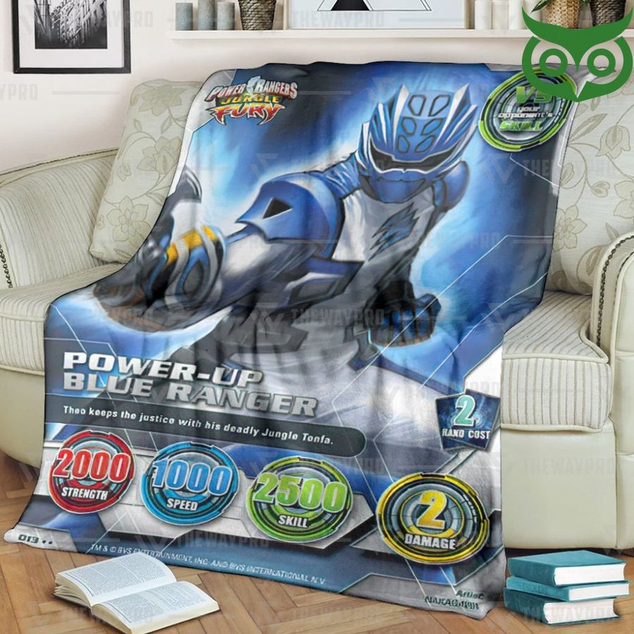 Power Rangers Jungle Fury Blue Ranger Limited Fleece Blanket