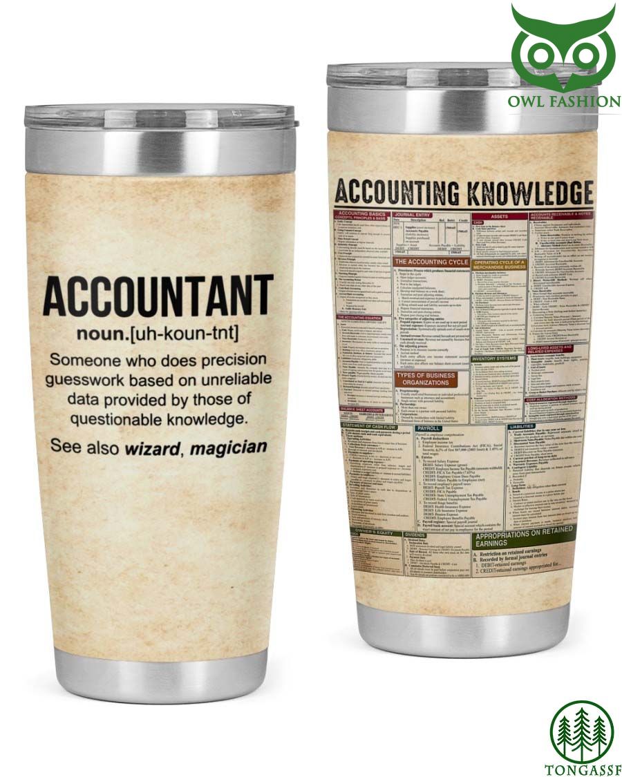 Accounting Knowledge Accountant Definition Tumbler