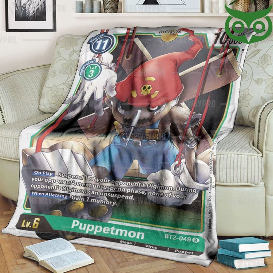 Digimon Puppetmon Fleece Blanket High Quality