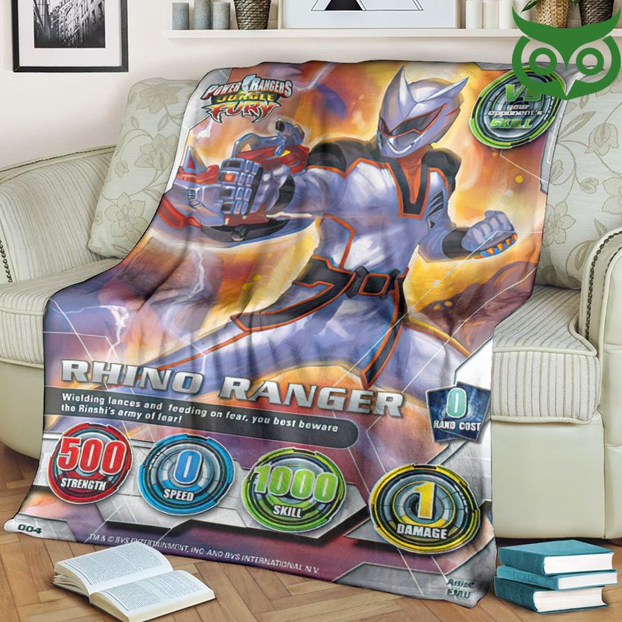 Power Rangers Jungle Fury Rhino Ranger Limited Fleece Blanket