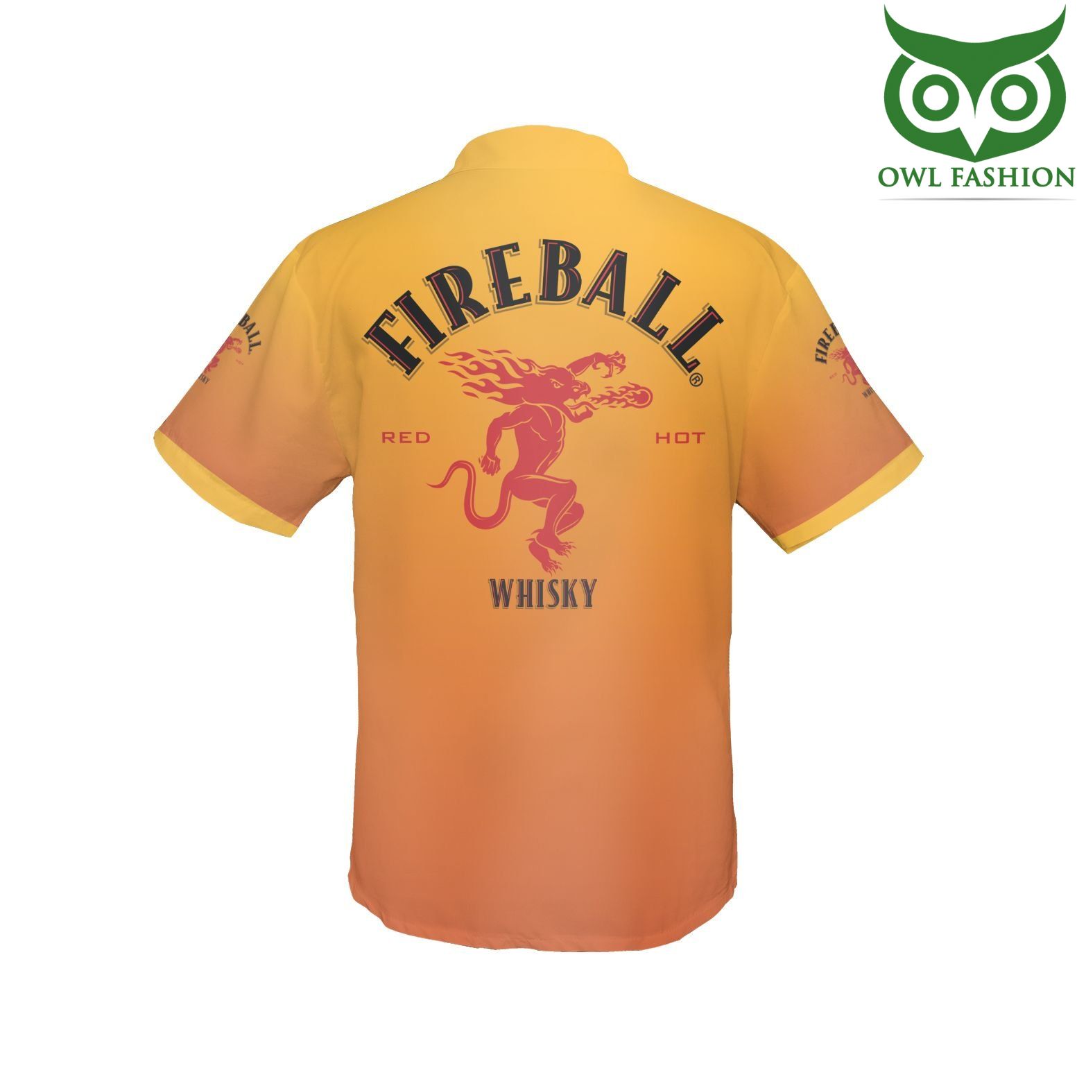 Fireball Whiskey Full Printed Hawaiian Shirt