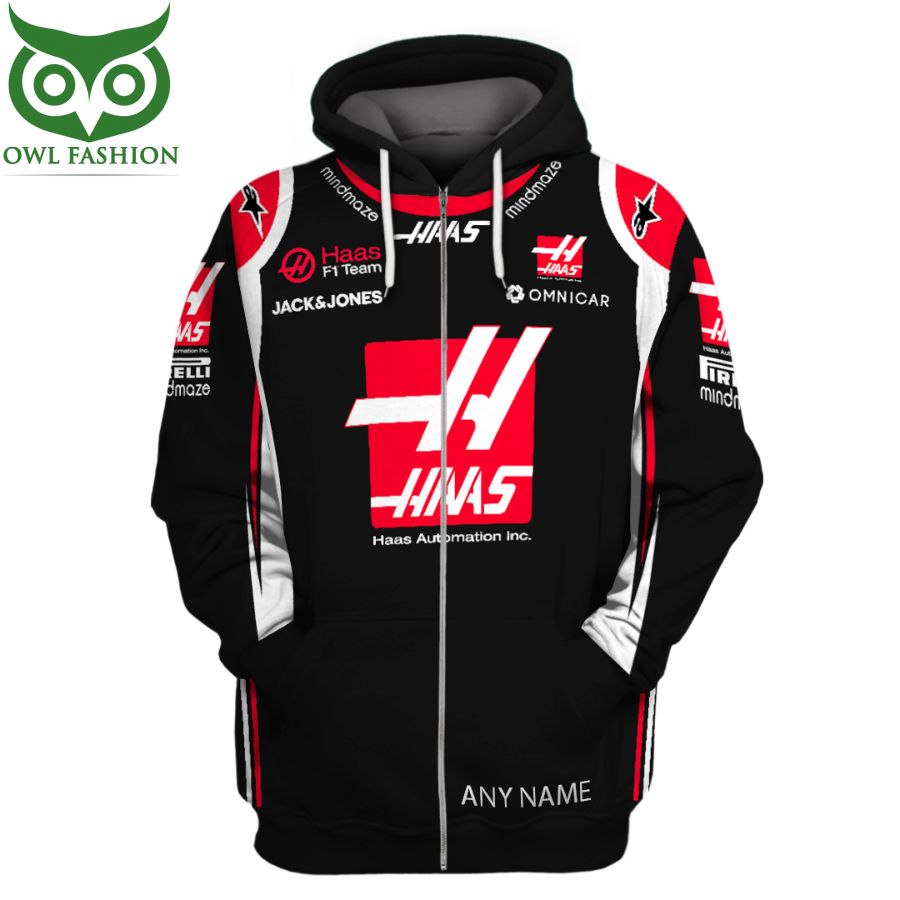 Personalized HAAS Automation F1 team hoodie and T Shirt