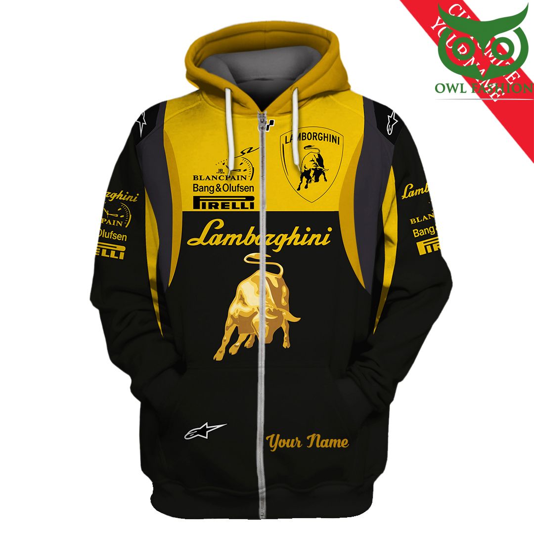 Personalized Lamborghini racing 3D hoodie and sweatshirt