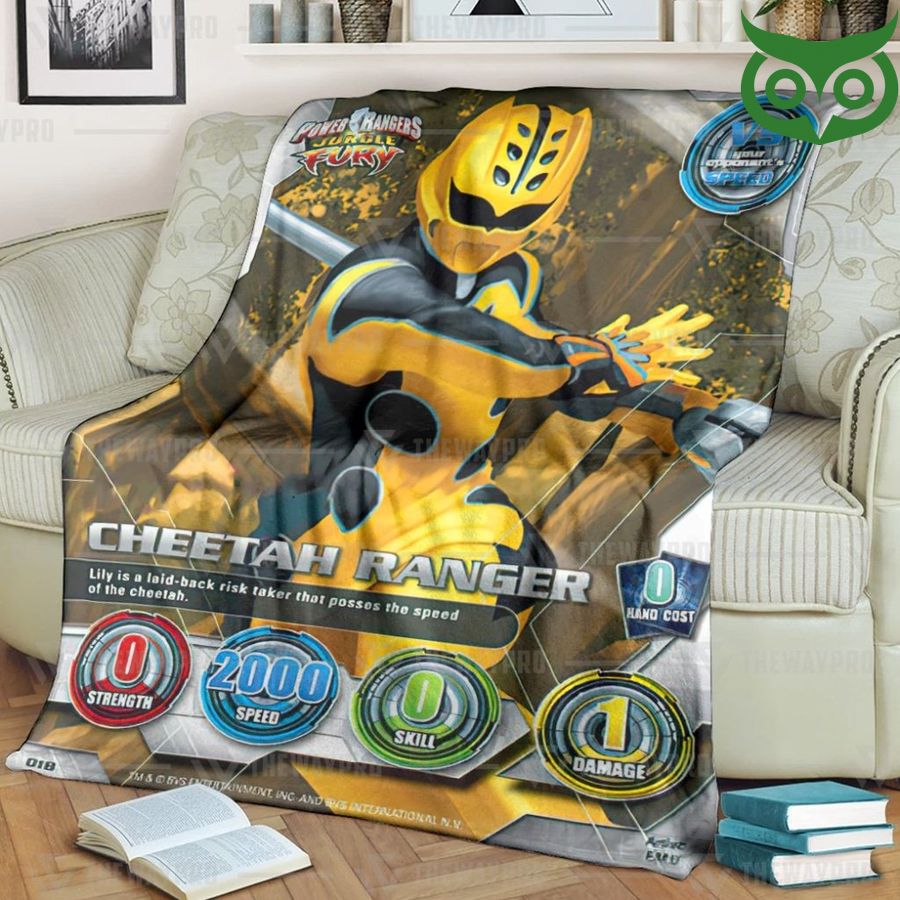 Power Rangers Jungle Fury Cheetah Ranger Limited Fleece Blanket