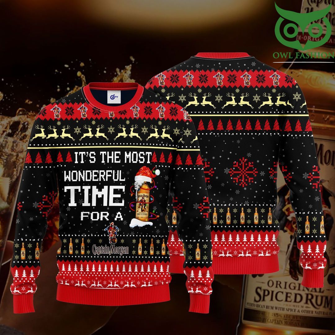 Most Wonderful Time For A Captain Morgan Christmas Sweater