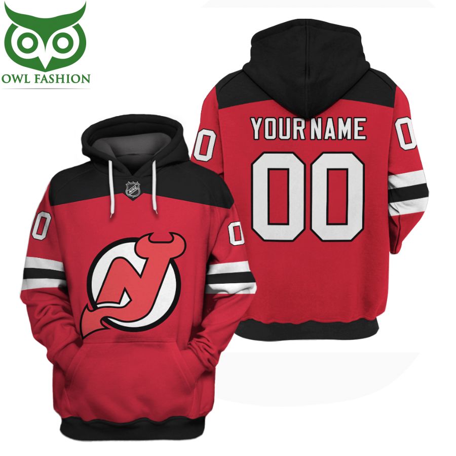 Custom Name Number NHL NEW JERSEY DEVILS 3D Hoodie and T-shirt