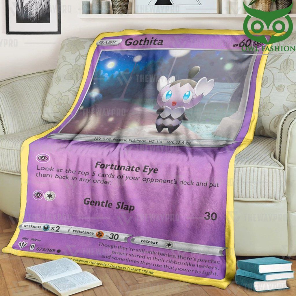 Anime Pokemon Gothita Fleece Blanket High Quality
