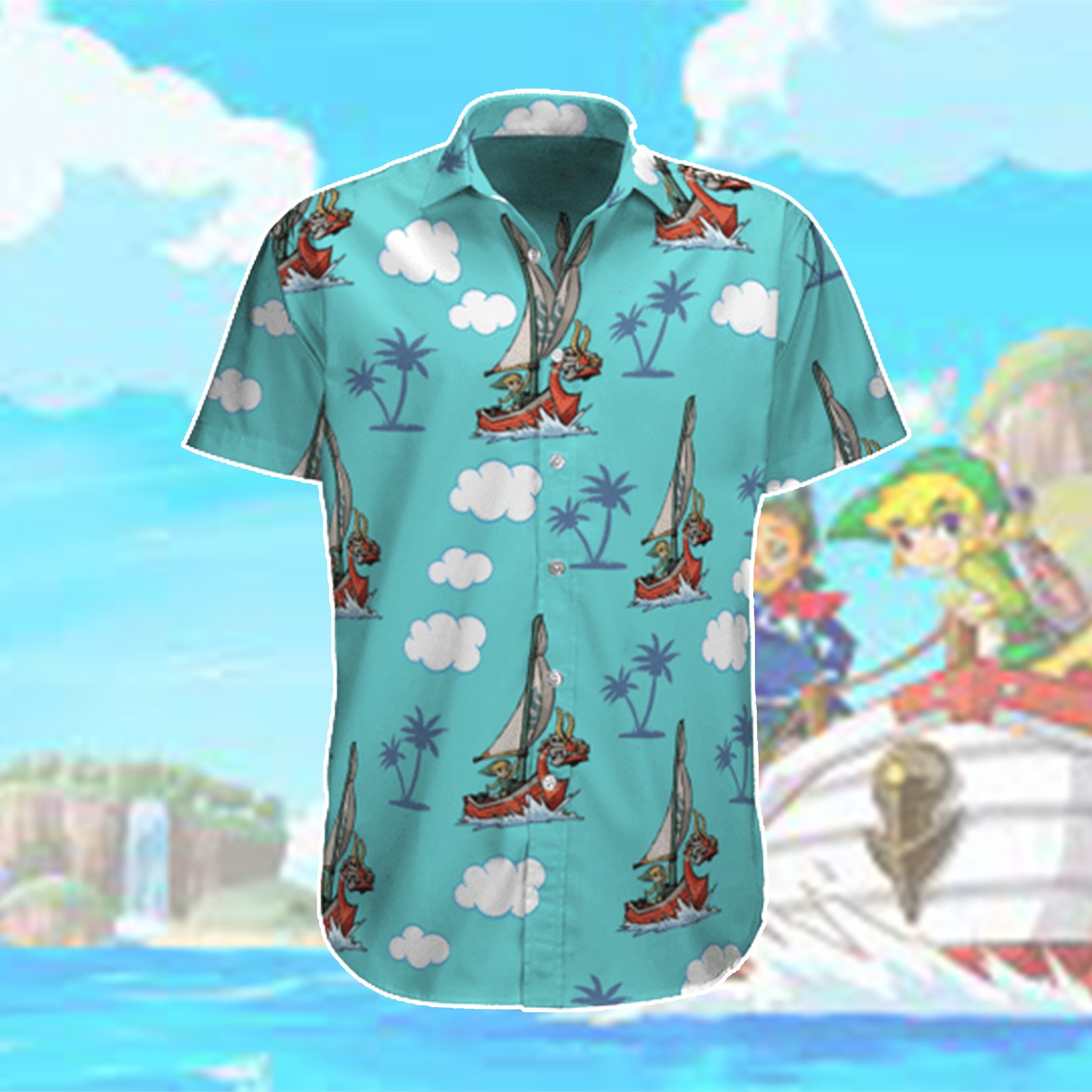 [SPECIAL EDITION] Legend of Zelda The Wind Waker Hawaiian Shirt and Beach Shorts