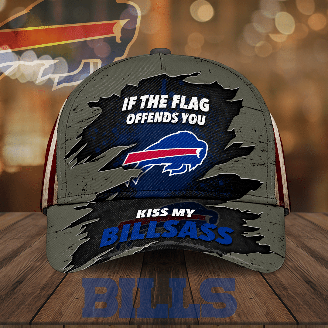 If the flag offends you Kiss my Billsass NFL Buffalo Bills Cap