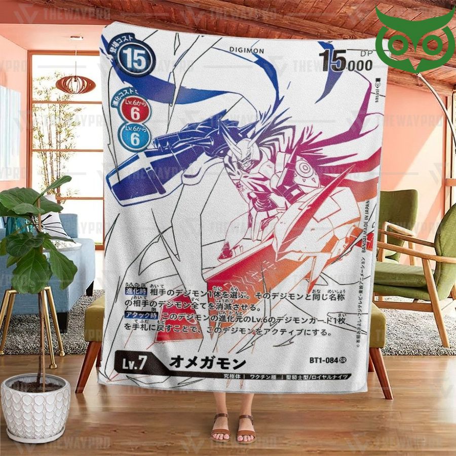 75 Digimon Omegamon Japanese version Fleece Blanket High Quality