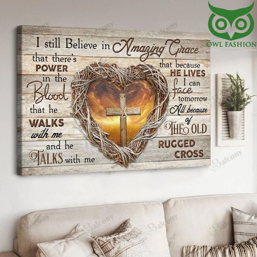 Heart of Thorns I still Believe in Amazing Grace Canvas
