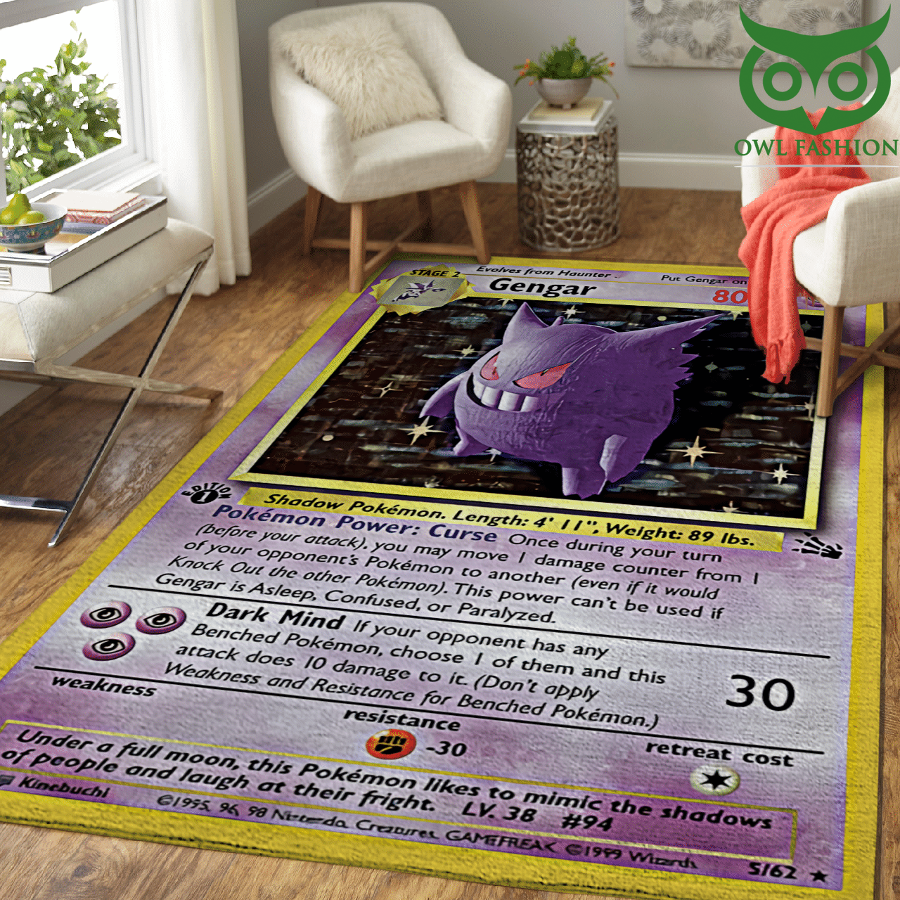 Pokemon Gengar Rug Pokemon Carpet