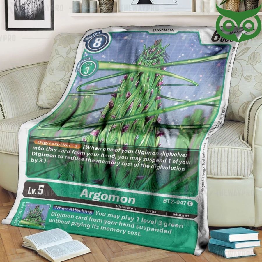 Digimon Argomon Fleece Blanket High Quality