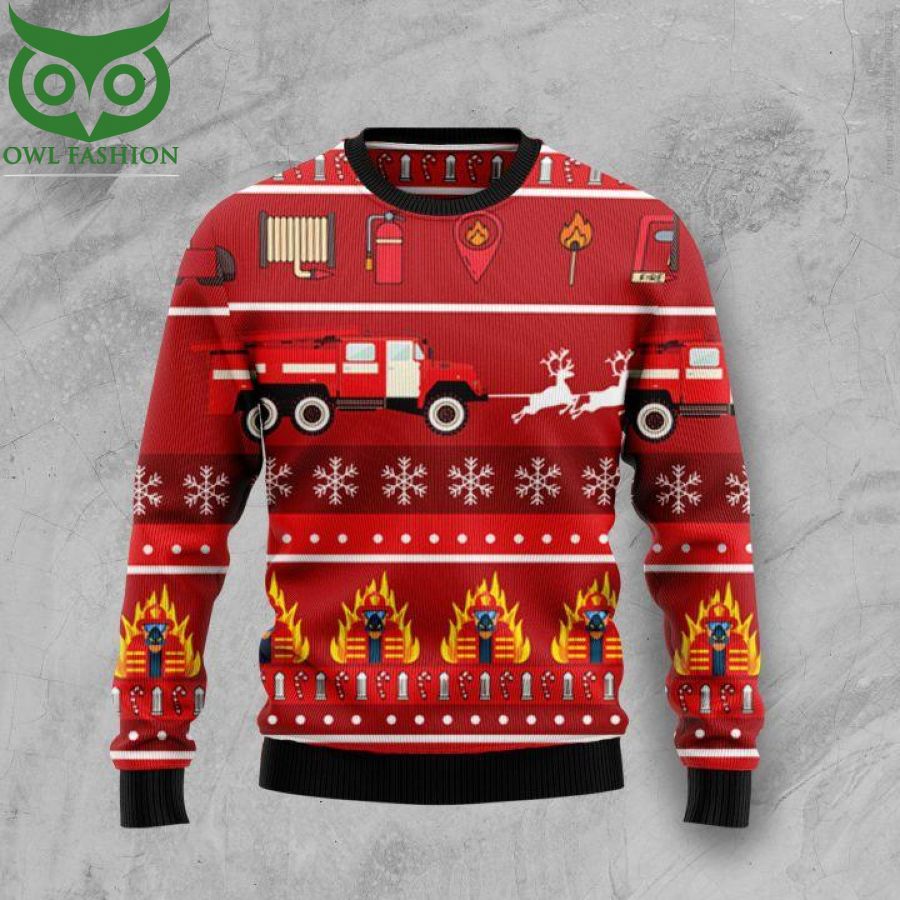 FIREFIGHTER UGLY CHRISTMAS SWEATER