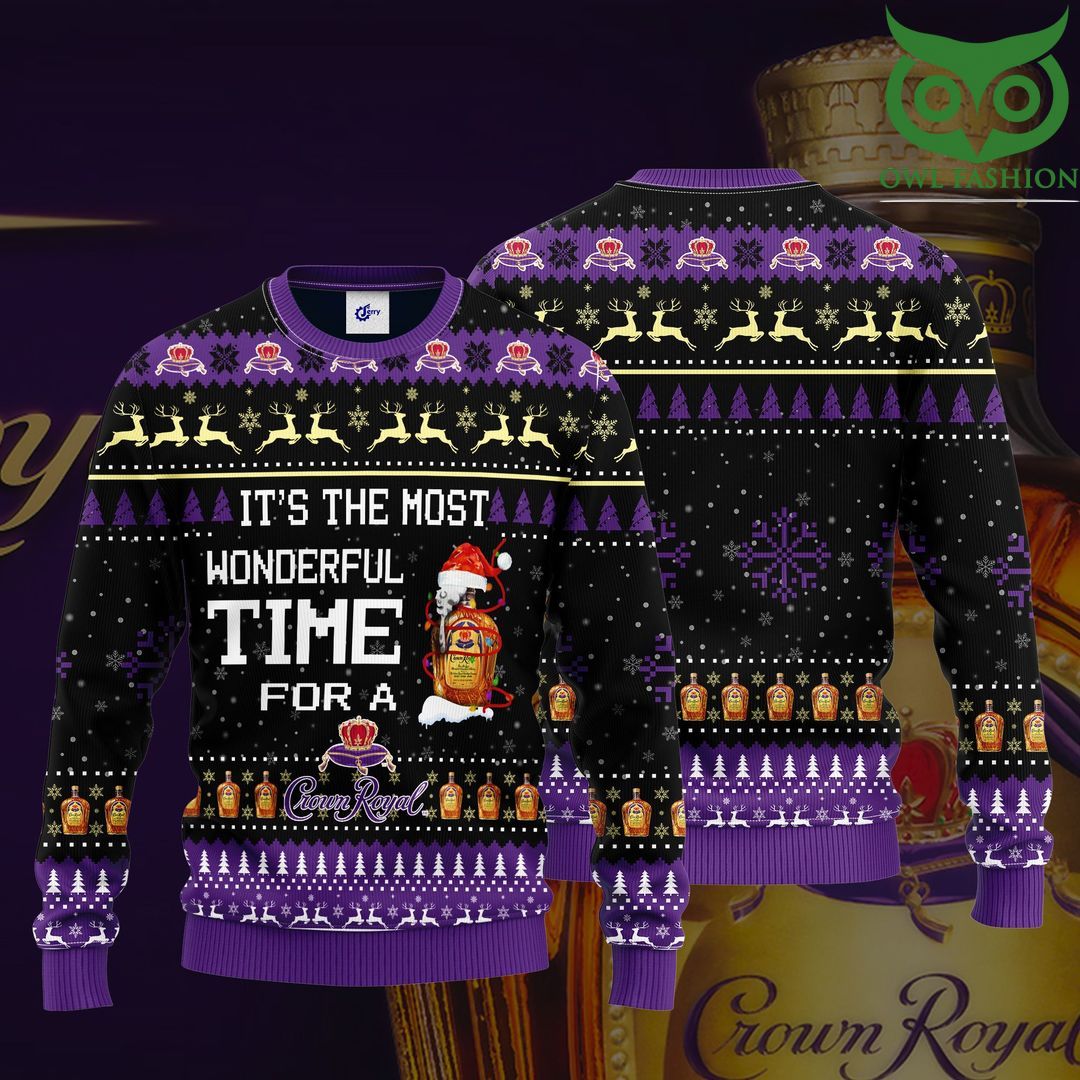 Most Wonderful Time For A Crown Royal Christmas Sweater