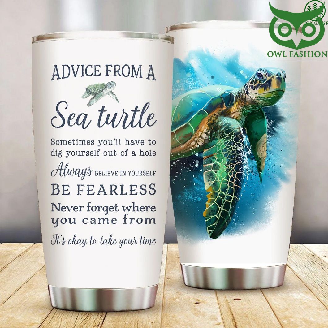 149 Advice from a Sea Turtle Stainless Steel Tumbler