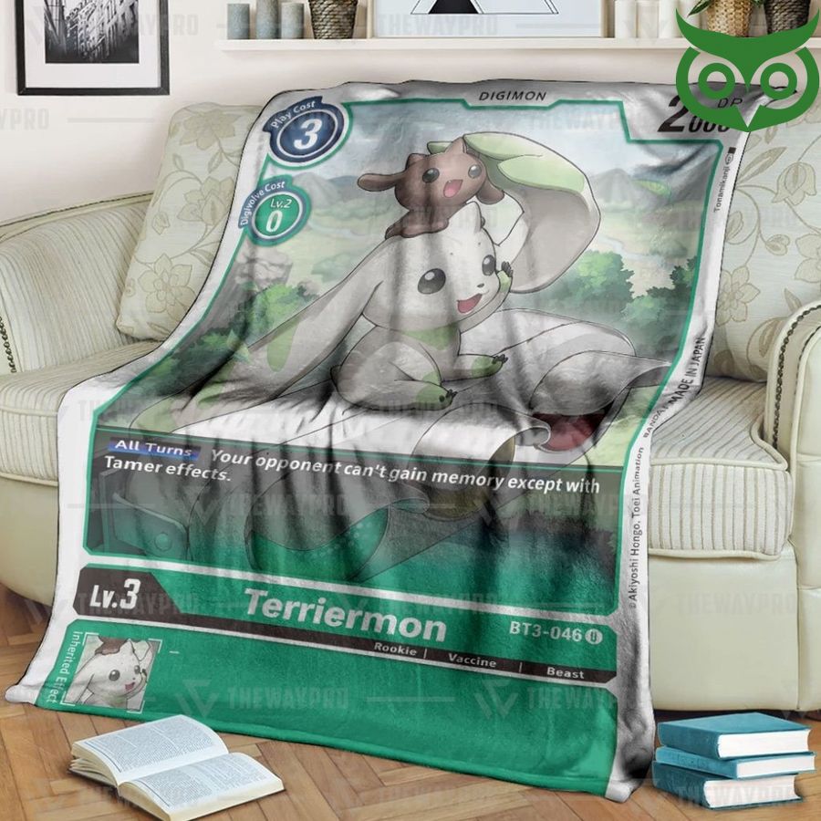 Digimon Terriermon Fleece Blanket High Quality