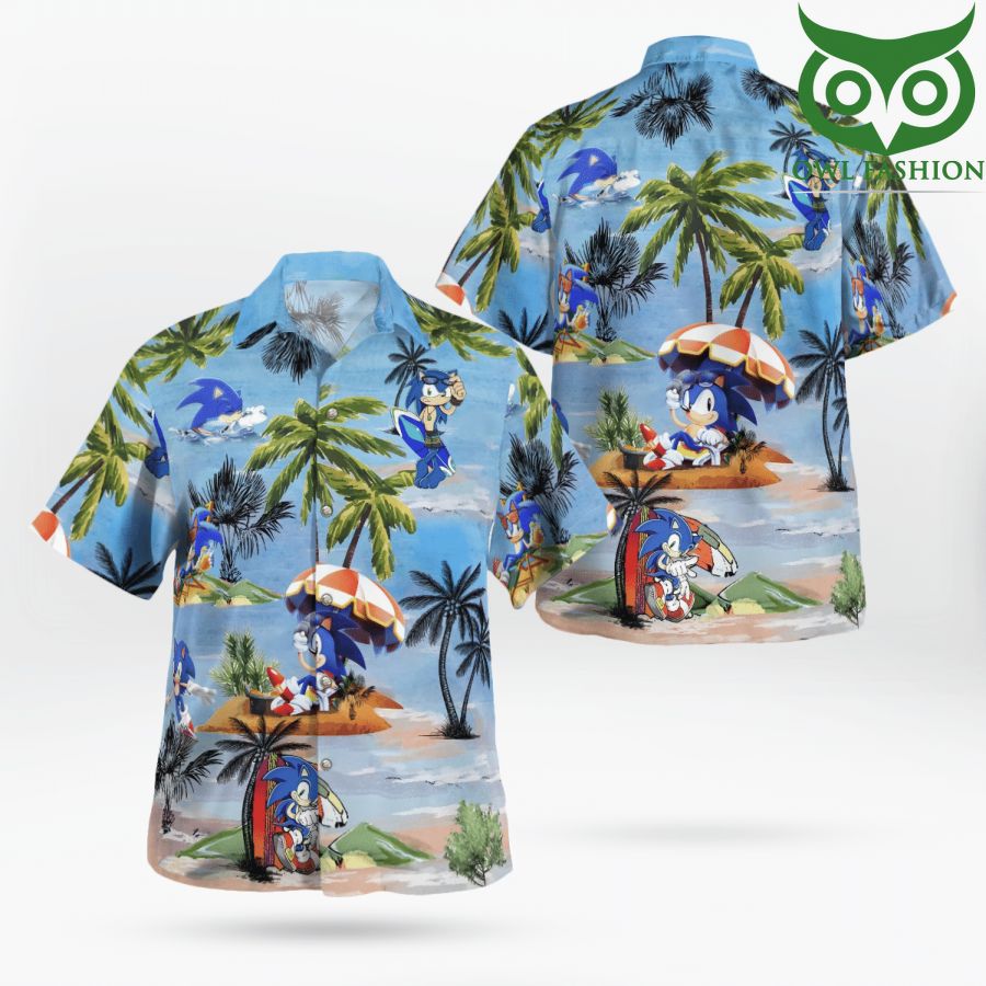 125 Sonic Hedgehog Beach Hawaiian Shirt