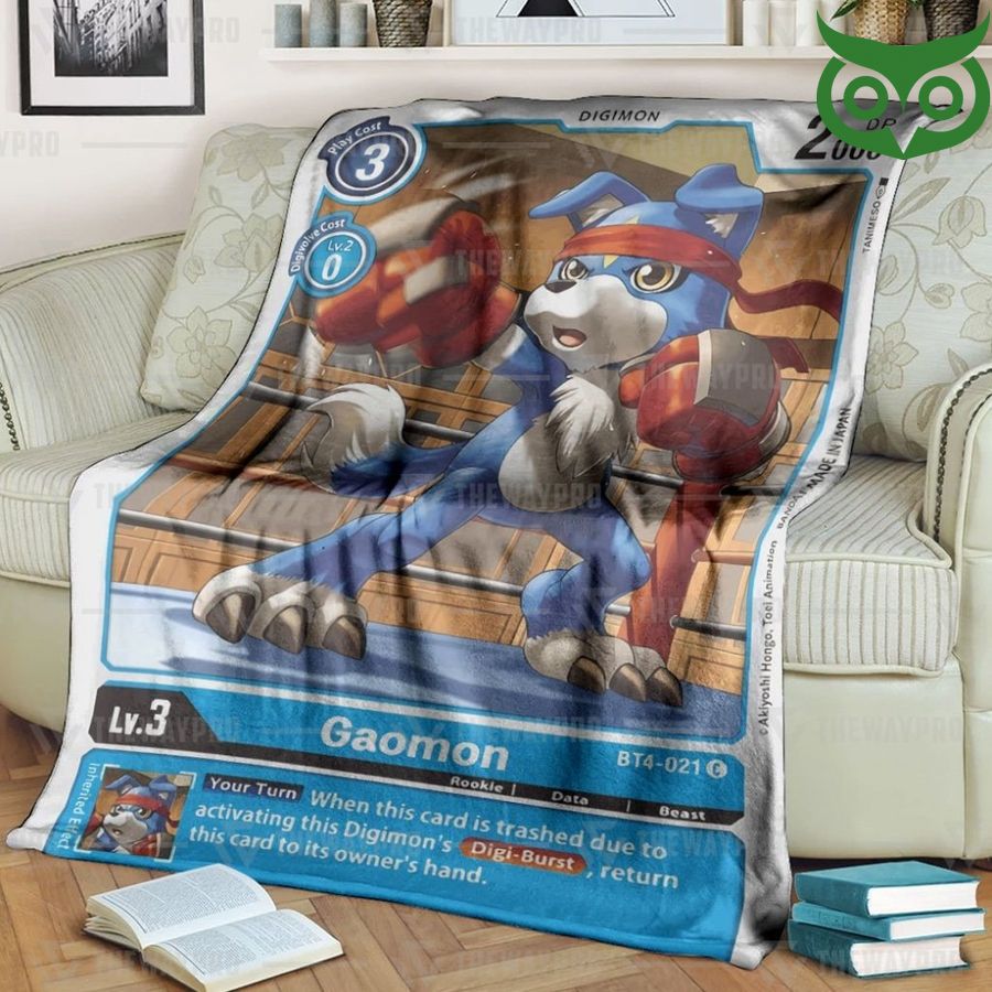 Digimon Gaomon Fleece Blanket High Quality