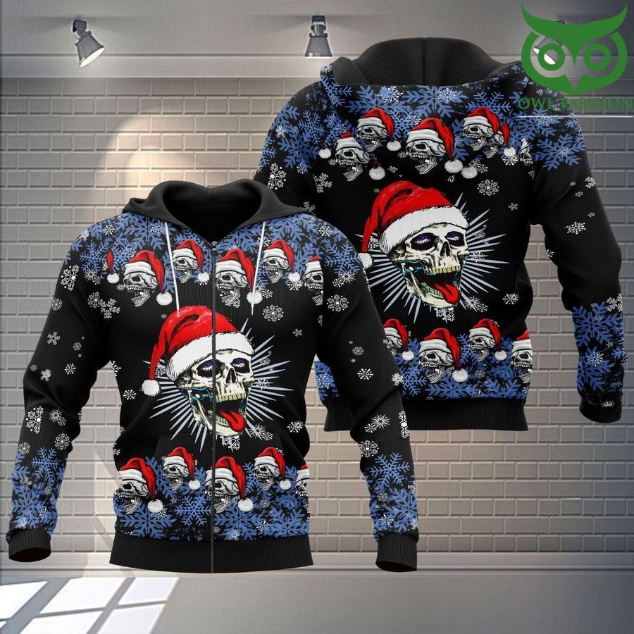 Christmas Skull black version Sweatshirt Hoodie Hoodie Dress