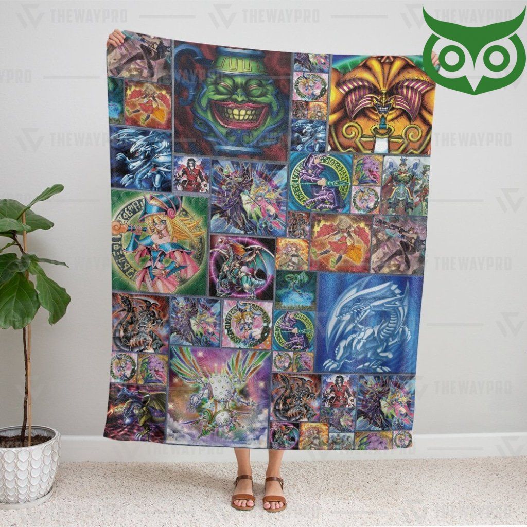 51NRWma5 25 YugiOh Card Monster and Spell Card Limited Edition Fleece Blanket