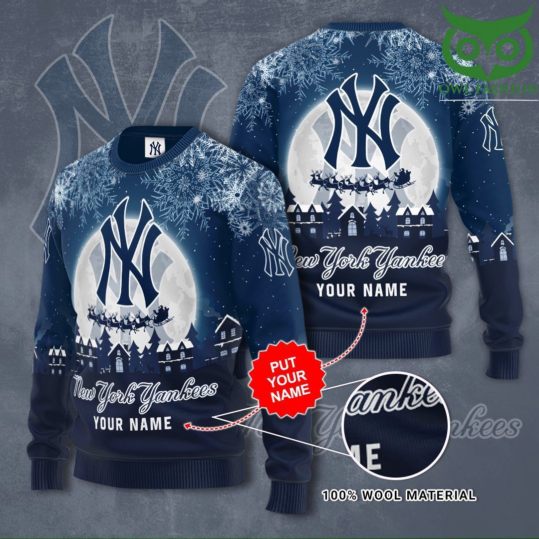 22 Custom Name New York Yankees Christmas night Sweater