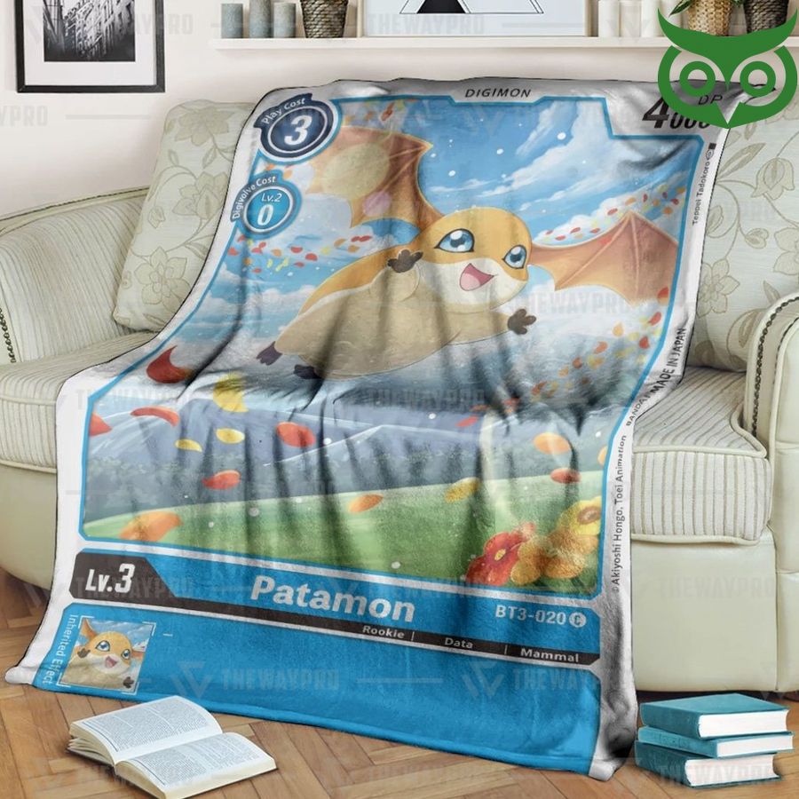 Digimon Patamon Fleece Blanket High Quality