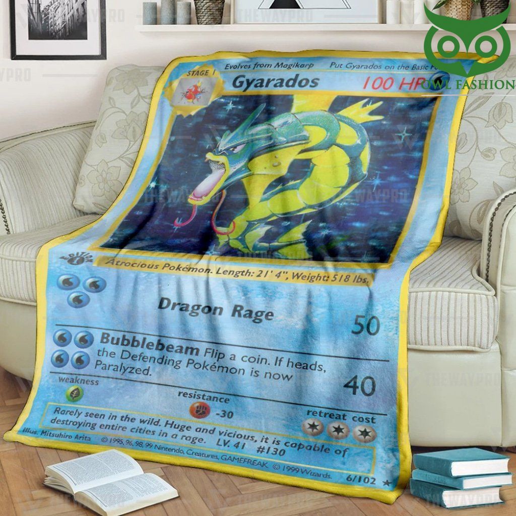Anime Pokemon Gyarados Fleece Blanket High Quality