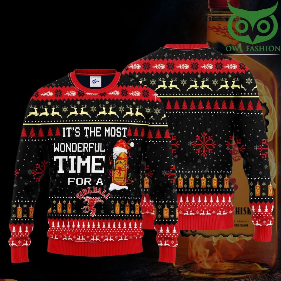 Most Wonderful Time For A Fireball Christmas Sweater