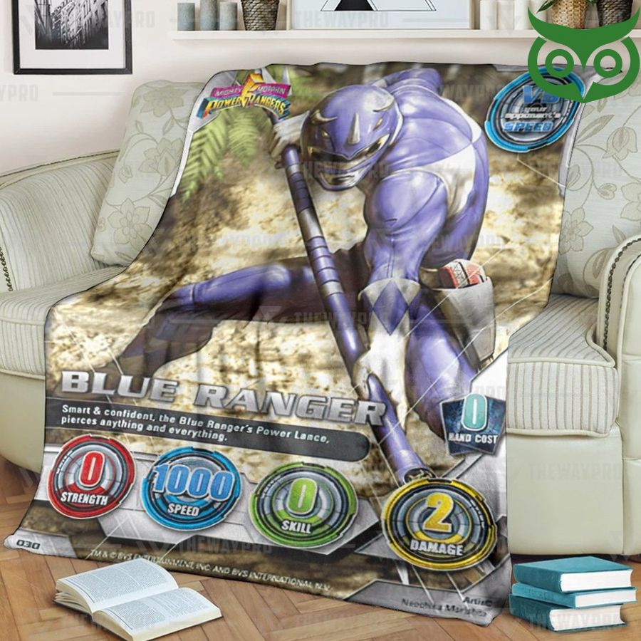 Mighty Morphin Blue Power Ranger Limited Fleece Blanket
