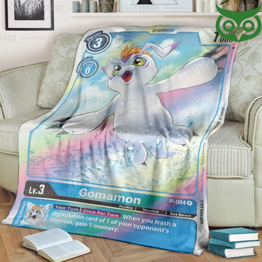 Digimon Gomamon Fleece Blanket High Quality