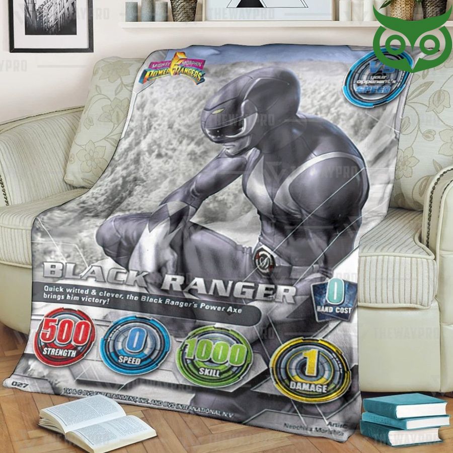 Mighty Morphin Black Power Ranger Limited Fleece Blanket
