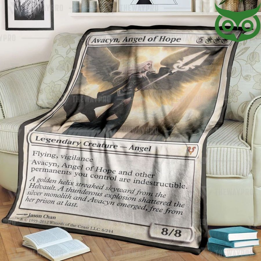 Game Magic The Gathering Avacyn Angel Of Hope Premium Fleece Blanket