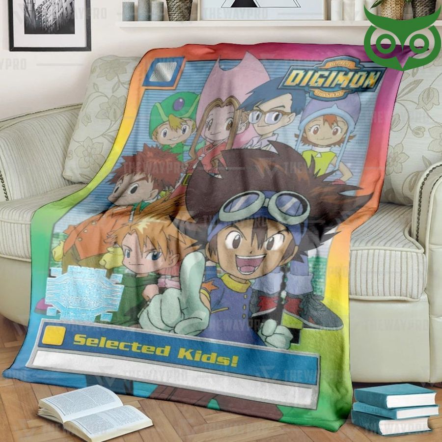 Digimon Selected Kids Fleece Blanket High Quality