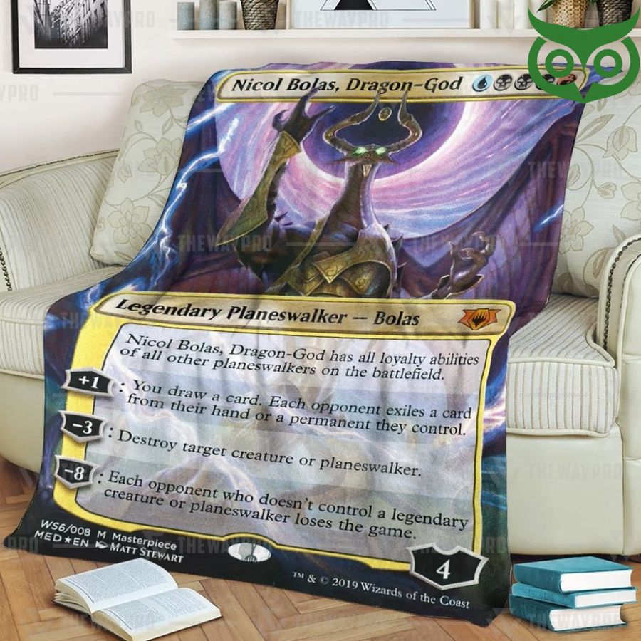 Game Magic The Gathering Nicol Bolas Dragon-God Premium Fleece Blanket