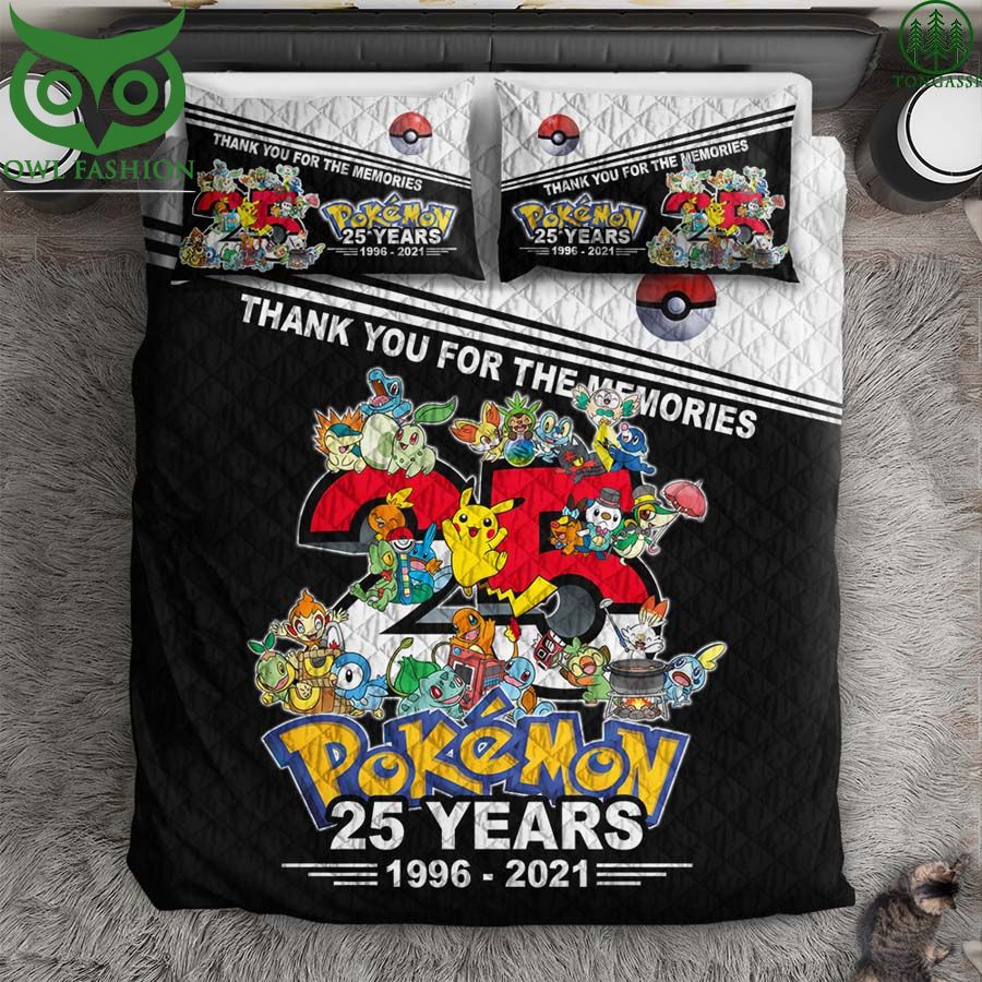 25 years anniversary Pokemon comforter quilt set