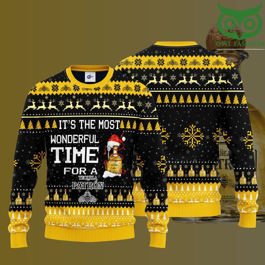 Most Wonderful Time For A Patron Christmas Sweater