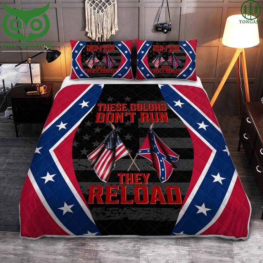 Southern American These colors dont run they reload quilt set