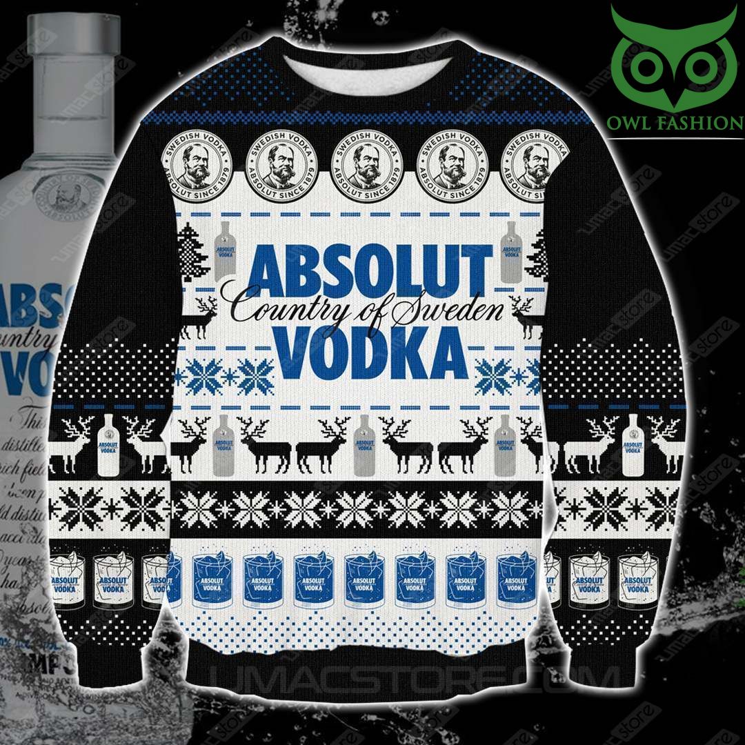 40 Absolut Vodka 3D Print Christmas Sweater