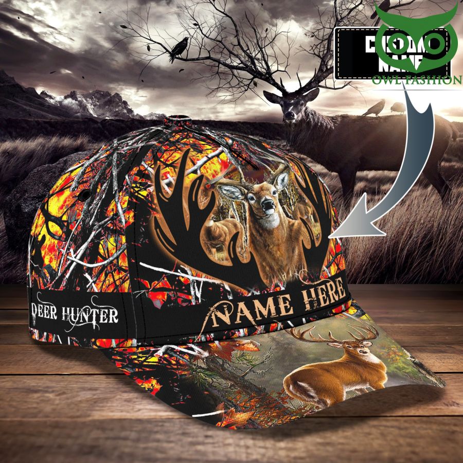 6 Customized Hunting Deer Fire Forest Camo Classic Cap