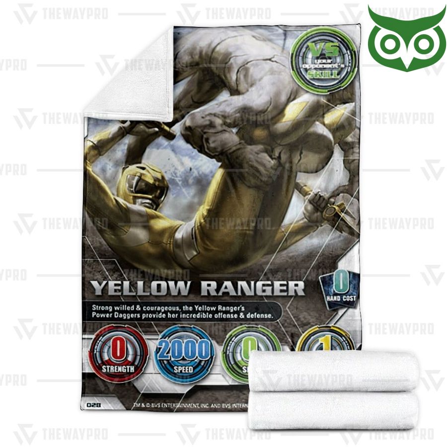 44 Mighty Morphin Yellow Power Ranger Limited Fleece Blanket
