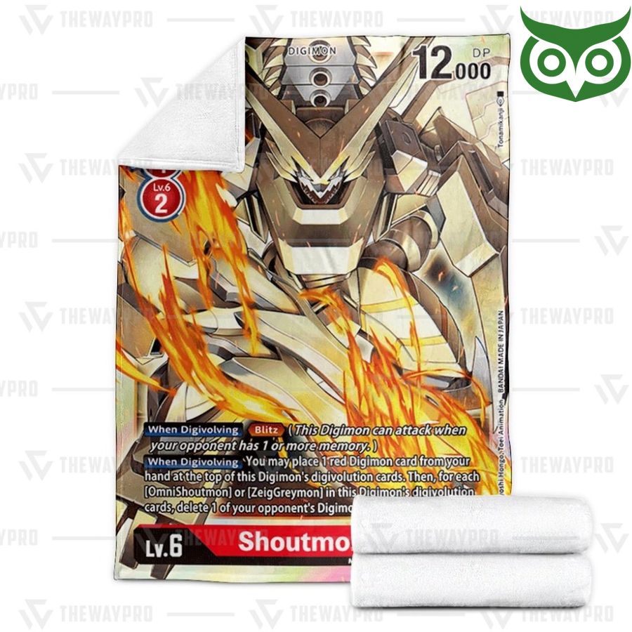 49 Digimon Shoutmon DX Fleece Blanket High Quality