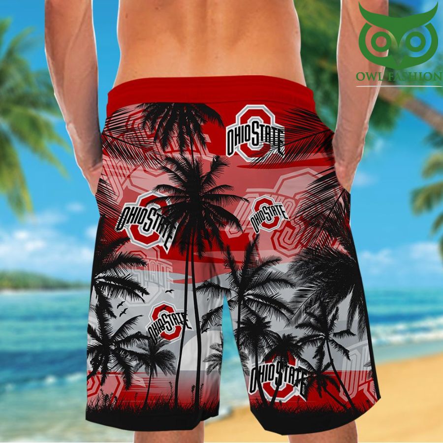150 NCAA Ohio State Buckeyes Tropical Hawaiian Shirt Men Women Shorts