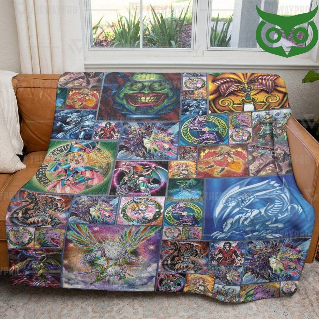 d8SfMOcf 24 YugiOh Card Monster and Spell Card Limited Edition Fleece Blanket