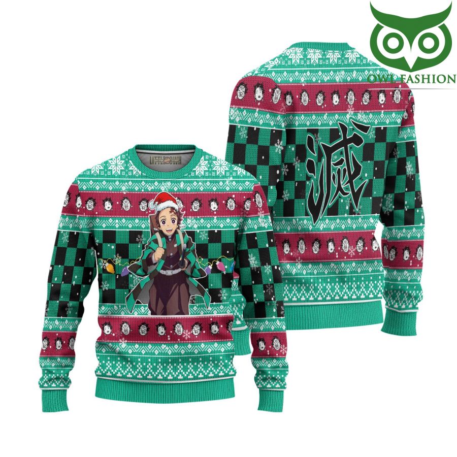 119 Ugly Christmas Sweater Kamado Tanjiro Demon Slayer Anime Xmas Gift