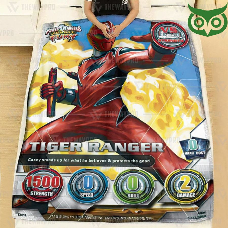 127 Power Rangers Jungle Fury Tiger RangerLimited Fleece Blanket