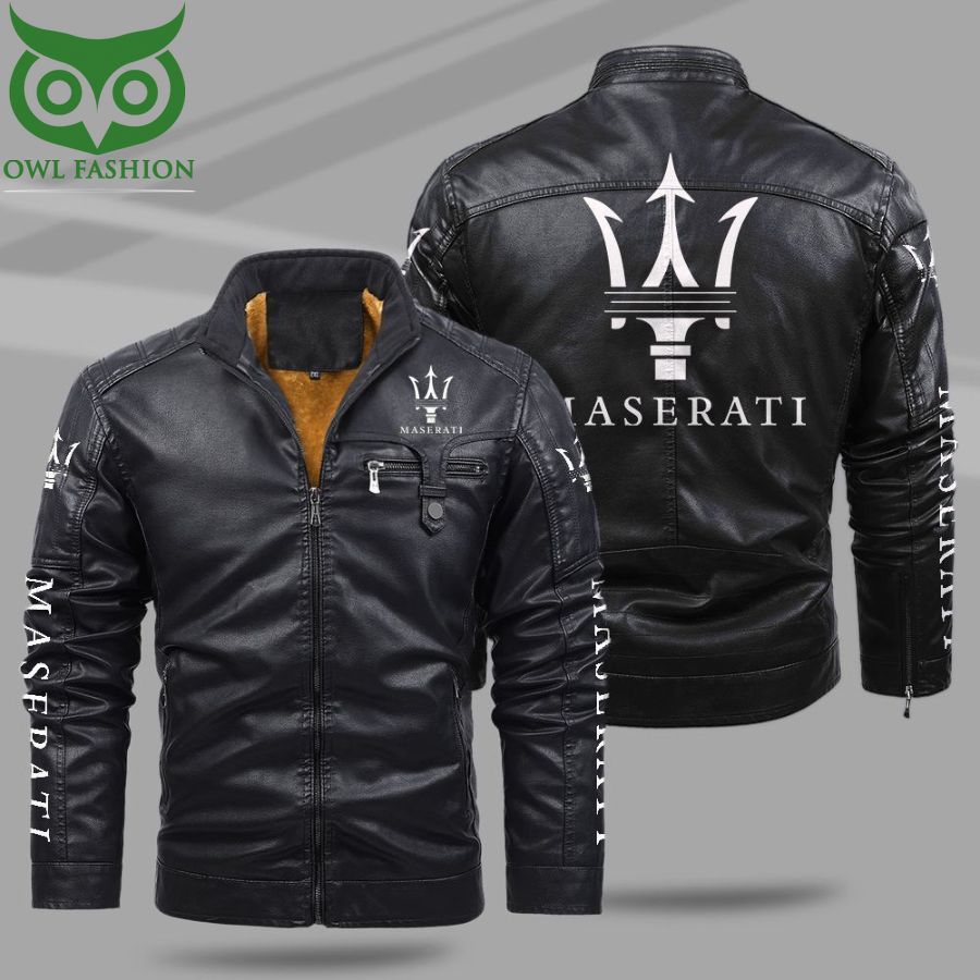 123 Maserati Fleece Leather Jacket