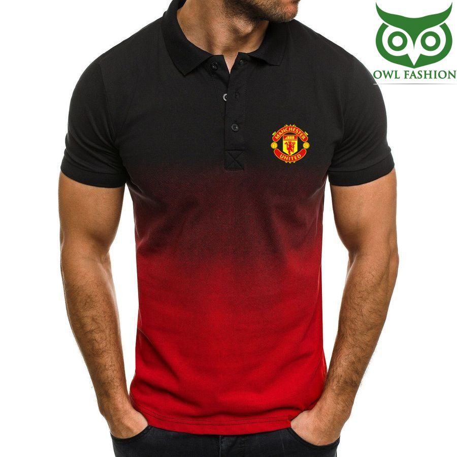 21 Manchester United MUFC football club gradient Polo Shirt