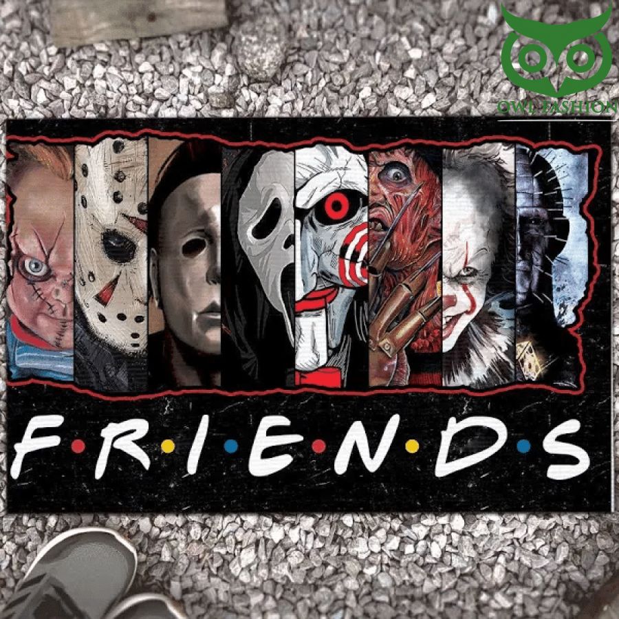 97 Friends Horror Movies Halloween Characters Doormat